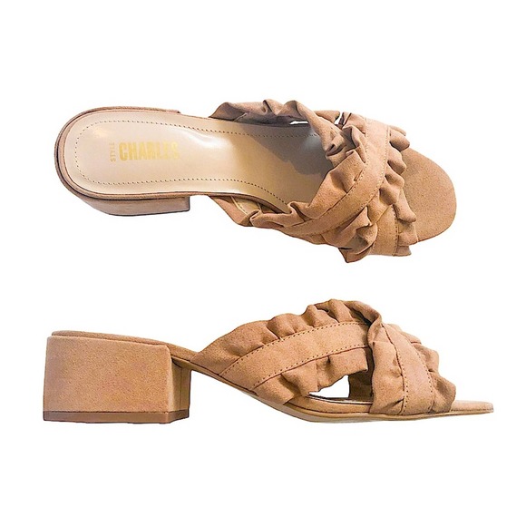 Charles David Shoes - Style Charles Vinny Sand Open Toe Slide Sandals 7